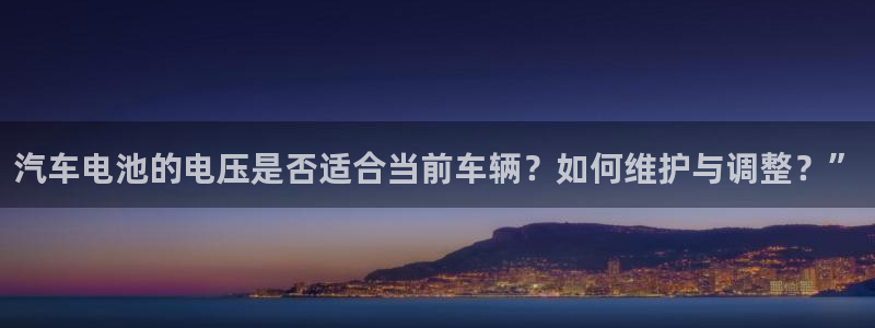 优发国际vip网址：汽车电池的电压是否适