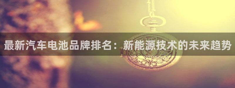 优发国际手机版网站入口：最新汽车电池品牌排名：新能源技术的未来趋势